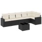 vidaXL 7-tlg. Garten-Sofagarnitur mit Kissen Schwarz Poly Rattan vidaXL 7-tlg. Garten-Sofagarnitur mit Kissen Schwarz Poly Rattan