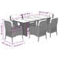 vidaXL 7-tlg. Garten-Essgruppe mit Kissen Schwarz Poly Rattan vidaXL 7-tlg. Garten-Essgruppe mit Kissen Schwarz Poly Rattan