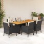 vidaXL 7-tlg. Garten-Essgruppe mit Kissen Schwarz Poly Rattan vidaXL 7-tlg. Garten-Essgruppe mit Kissen Schwarz Poly Rattan