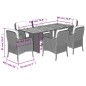 vidaXL 7-tlg. Garten-Essgruppe mit Kissen Schwarz Poly Rattan vidaXL 7-tlg. Garten-Essgruppe mit Kissen Schwarz Poly Rattan
