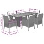 vidaXL 7-tlg. Garten-Essgruppe mit Kissen Schwarz Poly Rattan vidaXL 7-tlg. Garten-Essgruppe mit Kissen Schwarz Poly Rattan