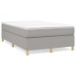 vidaXL Boxspringbett mit Matratze Hellgrau 120x190 cm Stoff vidaXL Boxspringbett mit Matratze Hellgrau 120x190 cm Stoff