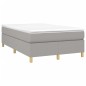 vidaXL Boxspringbett mit Matratze Hellgrau 120x190 cm Stoff vidaXL Boxspringbett mit Matratze Hellgrau 120x190 cm Stoff