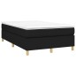 vidaXL Boxspringbett mit Matratze Schwarz 120x190 cm Stoff vidaXL Boxspringbett mit Matratze Schwarz 120x190 cm Stoff