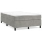 vidaXL Boxspringbett mit Matratze Hellgrau 120x190 cm Samt vidaXL Boxspringbett mit Matratze Hellgrau 120x190 cm Samt