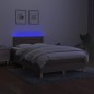 vidaXL Boxspringbett mit Matratze & LED Taupe 120x190 cm Stoff vidaXL Boxspringbett mit Matratze & LED Taupe 120x190 cm Stoff