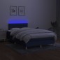 vidaXL Boxspringbett mit Matratze & LED Blau 120x190 cm Stoff vidaXL Boxspringbett mit Matratze & LED Blau 120x190 cm Stoff