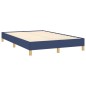 vidaXL Boxspringbett mit Matratze & LED Blau 120x190 cm Stoff vidaXL Boxspringbett mit Matratze & LED Blau 120x190 cm Stoff