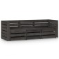 3-Sitzer Outdoor-Sofa Grau Imprägniertes Kiefernholz 3-Sitzer Outdoor-Sofa Grau Imprägniertes Kiefernholz