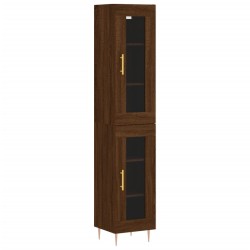 vidaXL Highboard Braun Eichen-Optik 34,5x34x180 cm Holzwerkstoff