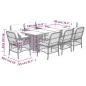 vidaXL 9-tlg. Garten-Essgruppe mit Kissen Schwarz Poly Rattan vidaXL 9-tlg. Garten-Essgruppe mit Kissen Schwarz Poly Rattan