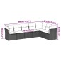vidaXL 7-tlg. Garten-Sofagarnitur mit Kissen Schwarz Poly Rattan vidaXL 7-tlg. Garten-Sofagarnitur mit Kissen Schwarz Poly Rattan