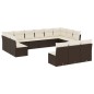 vidaXL 13-tlg. Garten-Sofagarnitur mit Kissen Braun Poly Rattan vidaXL 13-tlg. Garten-Sofagarnitur mit Kissen Braun Poly Rattan