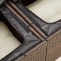 vidaXL Gartensofa mit Kissen 2-Sitzer Braun Poly Rattan vidaXL Gartensofa mit Kissen 2-Sitzer Braun Poly Rattan