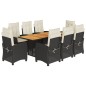vidaXL 9-tlg. Garten-Essgruppe mit Kissen Schwarz Poly Rattan vidaXL 9-tlg. Garten-Essgruppe mit Kissen Schwarz Poly Rattan