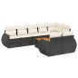 vidaXL 9-tlg. Garten-Sofagarnitur mit Kissen Schwarz Poly Rattan vidaXL 9-tlg. Garten-Sofagarnitur mit Kissen Schwarz Poly Rattan