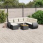 vidaXL 8-tlg. Garten-Sofagarnitur mit Kissen Schwarz Poly Rattan vidaXL 8-tlg. Garten-Sofagarnitur mit Kissen Schwarz Poly Rattan
