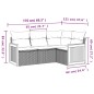 vidaXL 4-tlg. Garten-Sofagarnitur mit Kissen Schwarz Poly Rattan vidaXL 4-tlg. Garten-Sofagarnitur mit Kissen Schwarz Poly Rattan