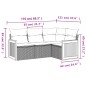 vidaXL 5-tlg. Garten-Sofagarnitur mit Kissen Schwarz Poly Rattan vidaXL 5-tlg. Garten-Sofagarnitur mit Kissen Schwarz Poly Rattan