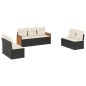 vidaXL 7-tlg. Garten-Sofagarnitur mit Kissen Schwarz Poly Rattan vidaXL 7-tlg. Garten-Sofagarnitur mit Kissen Schwarz Poly Rattan