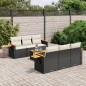 vidaXL 7-tlg. Garten-Sofagarnitur mit Kissen Schwarz Poly Rattan vidaXL 7-tlg. Garten-Sofagarnitur mit Kissen Schwarz Poly Rattan