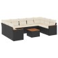 vidaXL 10-tlg. Garten-Sofagarnitur mit Kissen Schwarz Poly Rattan vidaXL 10-tlg. Garten-Sofagarnitur mit Kissen Schwarz Poly Rattan