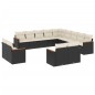 vidaXL 13-tlg. Garten-Sofagarnitur mit Kissen Schwarz Poly Rattan vidaXL 13-tlg. Garten-Sofagarnitur mit Kissen Schwarz Poly Rattan