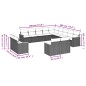vidaXL 13-tlg. Garten-Sofagarnitur mit Kissen Schwarz Poly Rattan vidaXL 13-tlg. Garten-Sofagarnitur mit Kissen Schwarz Poly Rattan