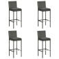 vidaXL 5-tlg. Gartenbar-Set mit Kissen Grau vidaXL 5-tlg. Gartenbar-Set mit Kissen Grau