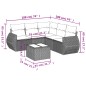 vidaXL 6-tlg. Garten-Sofagarnitur mit Kissen Schwarz Poly Rattan vidaXL 6-tlg. Garten-Sofagarnitur mit Kissen Schwarz Poly Rattan