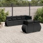 vidaXL 7-tlg. Garten-Sofagarnitur mit Kissen Schwarz Poly Rattan vidaXL 7-tlg. Garten-Sofagarnitur mit Kissen Schwarz Poly Rattan