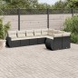 vidaXL 9-tlg. Garten-Sofagarnitur mit Kissen Schwarz Poly Rattan vidaXL 9-tlg. Garten-Sofagarnitur mit Kissen Schwarz Poly Rattan