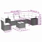 vidaXL 7-tlg. Garten-Sofagarnitur mit Kissen Schwarz Poly Rattan vidaXL 7-tlg. Garten-Sofagarnitur mit Kissen Schwarz Poly Rattan
