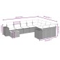 vidaXL 10-tlg. Garten-Sofagarnitur mit Kissen Schwarz Poly Rattan