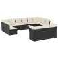 vidaXL 13-tlg. Garten-Sofagarnitur mit Kissen Schwarz Poly Rattan vidaXL 13-tlg. Garten-Sofagarnitur mit Kissen Schwarz Poly Rattan