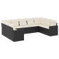 vidaXL 9-tlg. Garten-Sofagarnitur mit Kissen Schwarz Poly Rattan vidaXL 9-tlg. Garten-Sofagarnitur mit Kissen Schwarz Poly Rattan