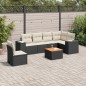 vidaXL 7-tlg. Garten-Sofagarnitur mit Kissen Schwarz Poly Rattan vidaXL 7-tlg. Garten-Sofagarnitur mit Kissen Schwarz Poly Rattan