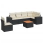 vidaXL 7-tlg. Garten-Sofagarnitur mit Kissen Schwarz Poly Rattan vidaXL 7-tlg. Garten-Sofagarnitur mit Kissen Schwarz Poly Rattan