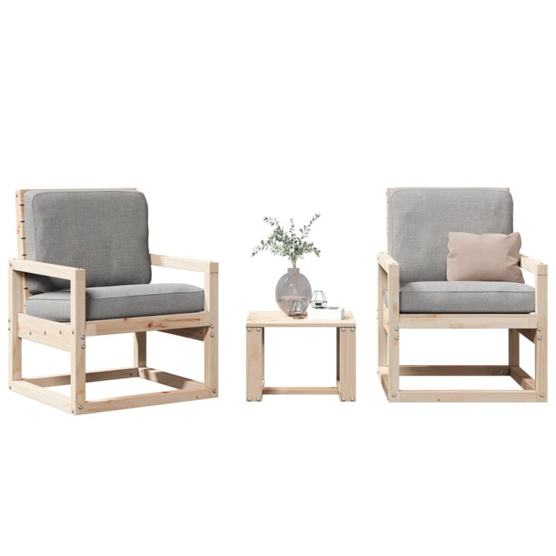 vidaXL 3-tlg. Garten-Lounge-Set Massivholz Kiefer vidaXL 3-tlg. Garten-Lounge-Set Massivholz Kiefer