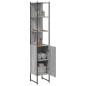 vidaXL Badschrank Grau Sonoma 33x33x185,5 cm Holzwerkstoff vidaXL Badschrank Grau Sonoma 33x33x185,5 cm Holzwerkstoff