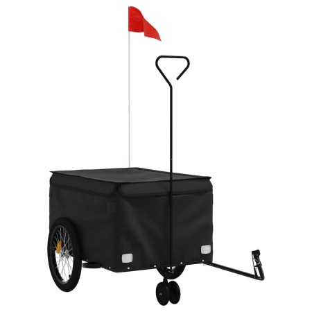 vidaXL Fahrradanhänger Schwarz 45 kg Eisen