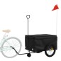 vidaXL Fahrradanhänger Schwarz 45 kg Eisen vidaXL Fahrradanhänger Schwarz 45 kg Eisen