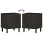 vidaXL Nachttisch Schwarz 40x33x46 cm Massivholz Mango vidaXL Nachttisch Schwarz 40x33x46 cm Massivholz Mango
