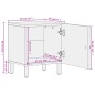 vidaXL Nachttisch Schwarz 40x33x46 cm Massivholz Mango vidaXL Nachttisch Schwarz 40x33x46 cm Massivholz Mango