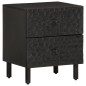 vidaXL Nachttisch Schwarz 40x33x46 cm Massivholz Mango vidaXL Nachttisch Schwarz 40x33x46 cm Massivholz Mango