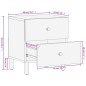 vidaXL Nachttisch Schwarz 40x33x46 cm Massivholz Mango vidaXL Nachttisch Schwarz 40x33x46 cm Massivholz Mango
