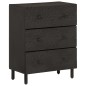 vidaXL Beistellschrank Schwarz 60x33x75 cm Massivholz Mango vidaXL Beistellschrank Schwarz 60x33x75 cm Massivholz Mango