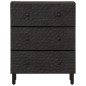 vidaXL Beistellschrank Schwarz 60x33x75 cm Massivholz Mango vidaXL Beistellschrank Schwarz 60x33x75 cm Massivholz Mango