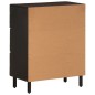vidaXL Beistellschrank Schwarz 60x33x75 cm Massivholz Mango vidaXL Beistellschrank Schwarz 60x33x75 cm Massivholz Mango