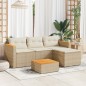 vidaXL 3-tlg. Garten-Sofagarnitur mit Kissen Beige Poly Rattan vidaXL 3-tlg. Garten-Sofagarnitur mit Kissen Beige Poly Rattan